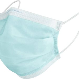 Halyard Procedure Mask/Pleat/Earloops, Blue,(47080) 50 Count