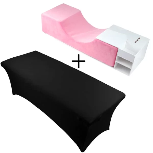 Hamkaw Eyelash Extension Neck Pillow with Acrylic Shelf and LED Light