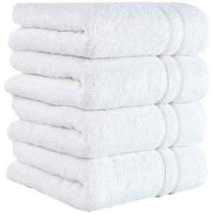Hammam Linen White Bath Towels 4-Pack