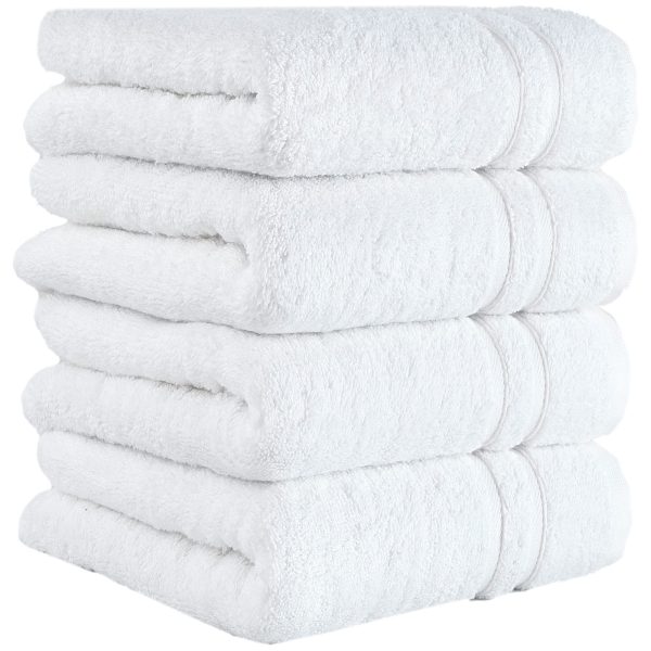 Hammam Linen White Bath Towels 4-Pack