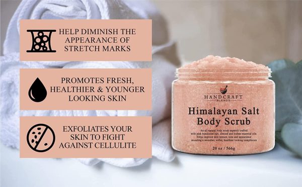 Handcraft Himalayan Salt Body Scrub, Foot Scrub, Hand Scrub - Moisturizing &