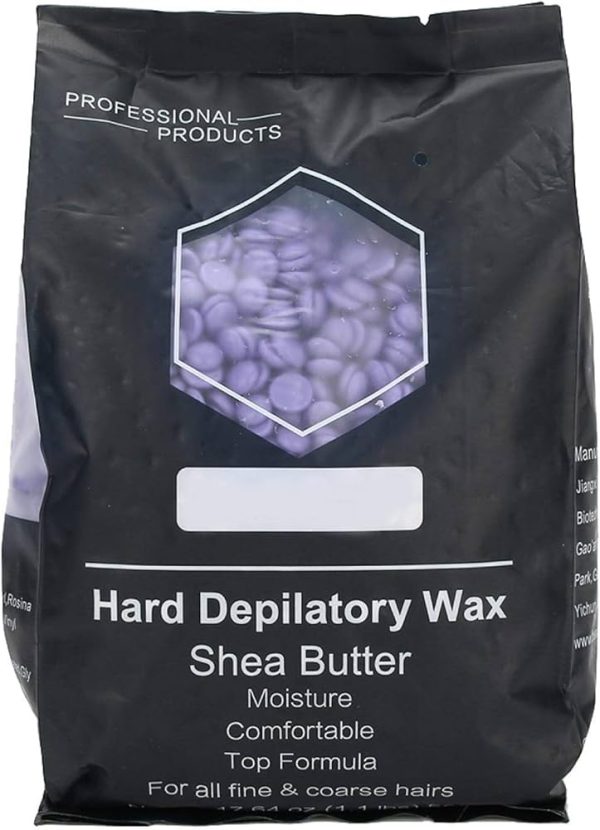 Hard Wax Beans for Painless Hair Removal, Brazilian Waxing for Face, Eyebrow, Back
