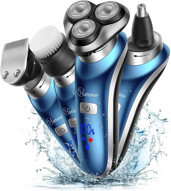 HATTEKER Electric Shaver for Men Trimmer for Men Cordless Rechargeable