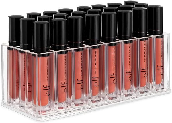 HBlife Lip Gloss Holder Organizer, 24 Spaces Clear Acrylic Makeup Lipgloss