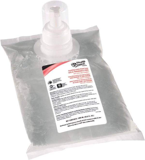 Health Guard Foaming Luxury Hand Soap D&FF, 1000 mL Refill Bag