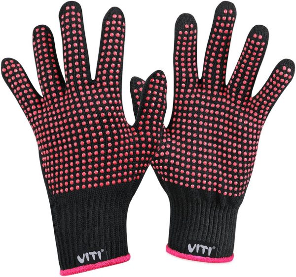 Heat Resistant Glove for Hair Styling, VITI Anti-Scald Heat Resistance Blocking Gloves