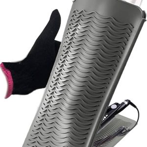 Heat Resistant Silicone Mat Pouch, Glove for Hot Styling Tools, Portable