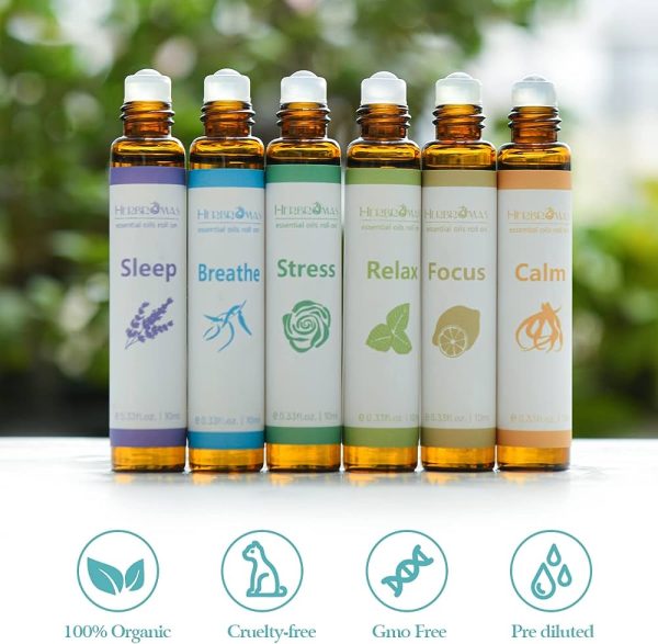 HERBROMAS - ESSENTIAL OIL SET for Aromatherapy Diffuser