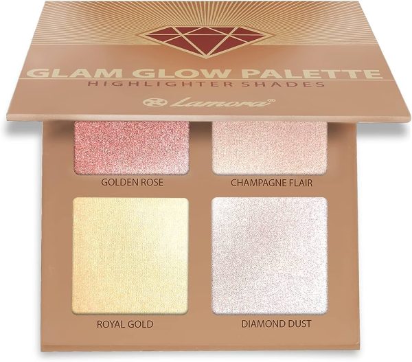 Highlighter Palette，Highlighter Makeup Palette, Glow Bronzer Highlighter Powder