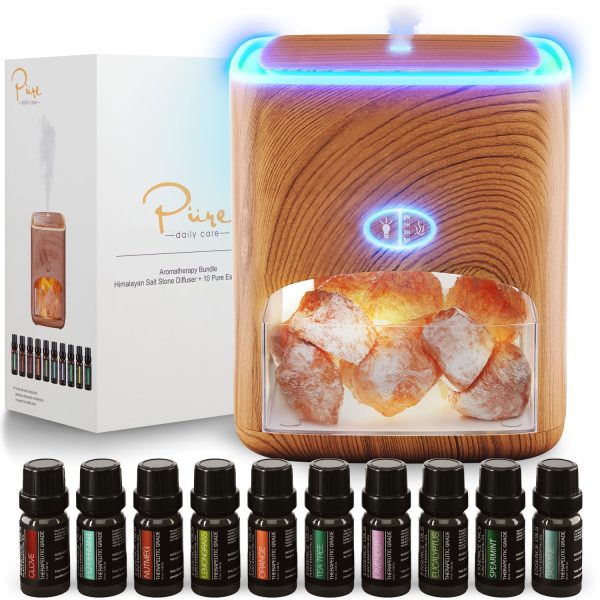 Himalayan Pink Salt Diffuser & 10 Essential Oils