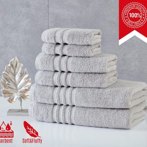 Homerican 100% Turkish Cotton 6 Pieces Luxury Towel Sets
