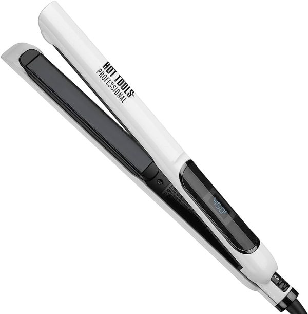 Hot Tools Professional 1 1/4 Inch Nano Ceramic Digital Salon Flat Iron