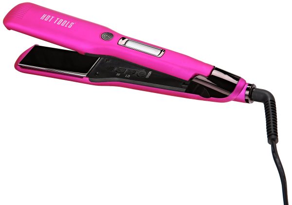 Hot Tools Fabulous Fuchsia 1 Inch Titanium Flat Iron - Effortless Styling for Smooth, Shiny Hair