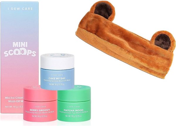 I Dew Care Wash-off Masks with Headband Set