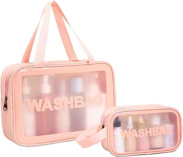 iBeacos Checkered Large Makeup Bag Small Cosmetic Pouch