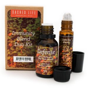 Immunity Essential Oil Blend Duo Kit | Includes Defense 15ml Full-Strength