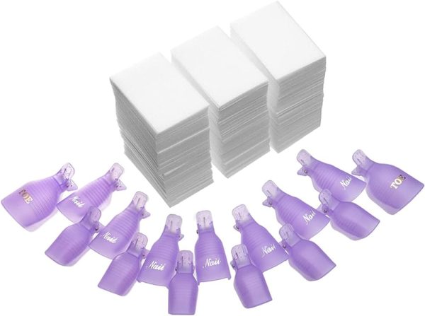 Effortless Nail Removal with Nail Polish Remover Clips & Lint‑Free Pads Kit