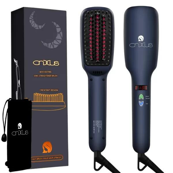 Ionic Hair Straightener Brush, CNXUS MCH Ceramic Heating