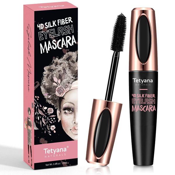 JDO Mascara Waterproof Black Mascara 4D Silk Fiber Lash Mascara