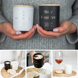 JENELI CO Luxury Candles with Crystals Inside
