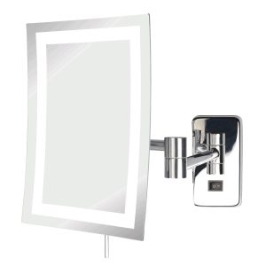 Jerdon Wall Mount Rectangular Direct Wire Makeup Mirror
