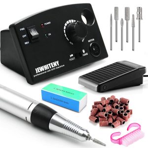 JEWHITENY Professional Nail Drill Machine, Light Electric Acrylic Nail File Kits