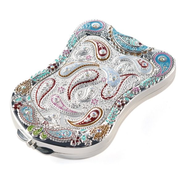 Jinvun Amazing Antique-Like Compact Mirror: Durable Travel Purse Makeup Mirror