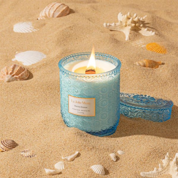 Jolie Sustainable Luxury Candle, désir (citrus, sage & teak) 6 Ounce Packaging