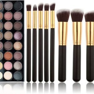 Joyeee 40 Colors Eyeshadow Pallet + 10 Makeup Brush Set