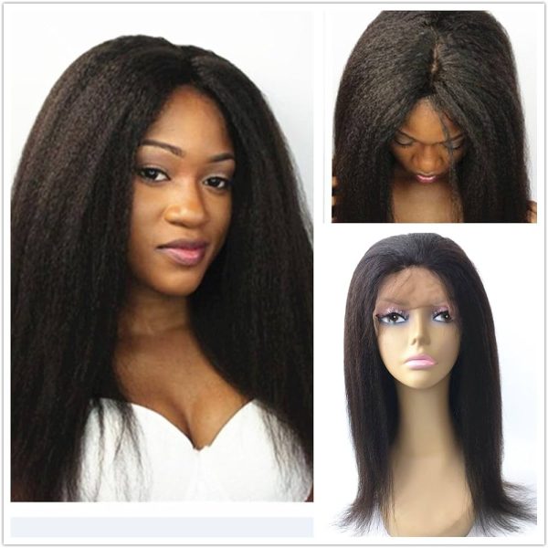 JYL Hair Italian Yaki Silk Top Lace Frontal Wig Pre Plucked Hairline