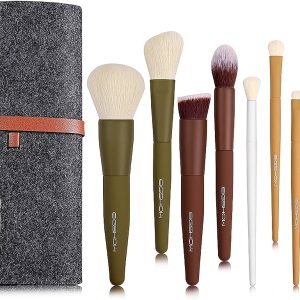 Kabuki Makeup Brush Set - Foundation Powder Blush Concealer Contour Brushes