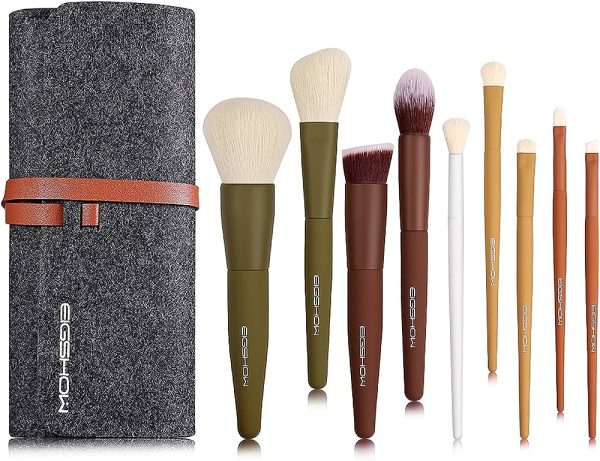Kabuki Makeup Brush Set - Foundation Powder Blush Concealer Contour Brushes
