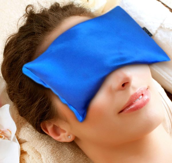 Karmick Hot Cold Eye Mask, Blue, Lavender and Flax Seed Filled