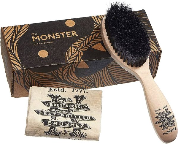Kent BRD5 Monster Beard Brush - The Softest Men's Mustache and Beard Brush