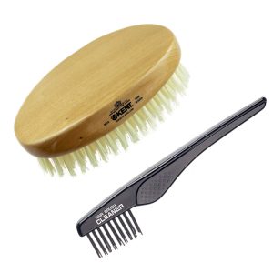 Kent MC4 5" Gentleman's Cherrywood Travel Size Oval Military Men Hairbrush