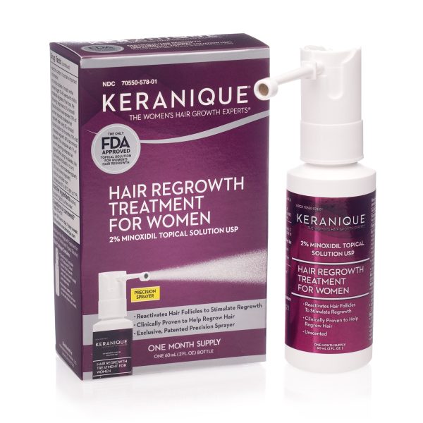Keranique Hair Regrowth Treatment Extended Nozzle Sprayer - 2% Minoxidil
