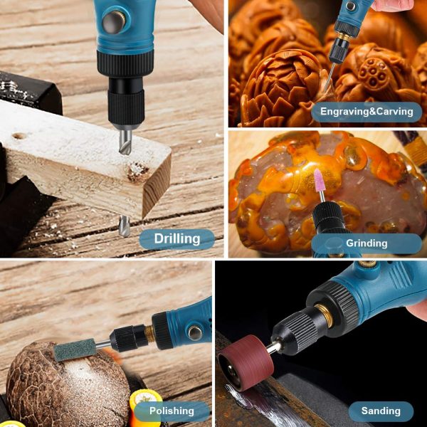 KeShi Cordless Rotary Tool, 3.7V Li-ion Rotary Accessory Kit