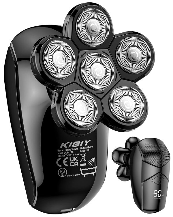 Kibiy Electric Shavers for Men Bald Head Shaver LED Mens Electric Shaving