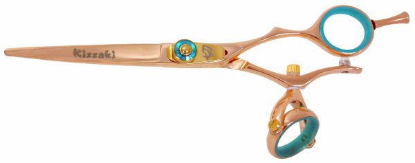 Kissaki Hair Scissors Gokatana 7.0 inches and Kanagawa 30 tooth Rose Gold