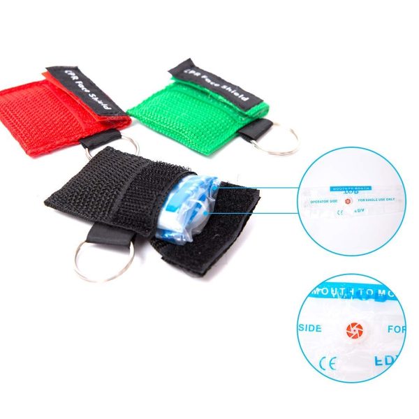 KONGDY 10PCS CPR Face Shield Keychain Mask Rescue Mask CPR Disposable