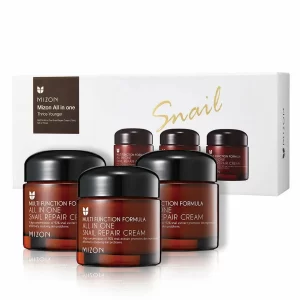 Korean Skin Care Set: Mizon's All in One Snail Repair Cream 3 Pack