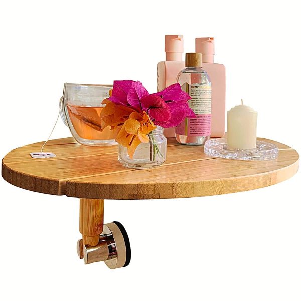 KOVAH Bamboo Bathtub Tray with Suction Cup