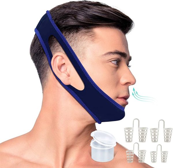 KS-HEALTH Anti Snoring Chin Strap and Snoring Solution Nose