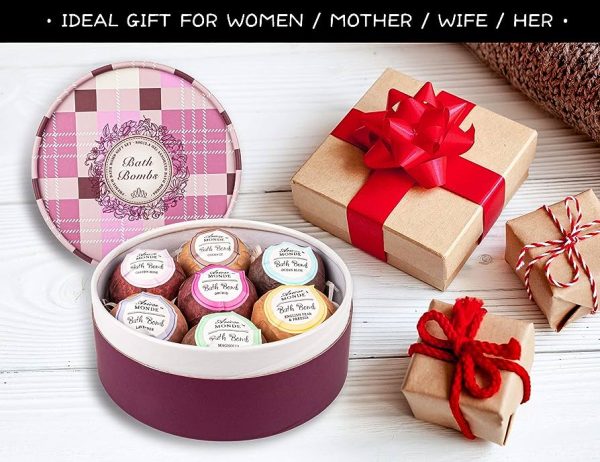 LA BELLEFÉE Bath Bombs Gift Set - Dive into Blissful Relaxation with 4 Bath Bombs and 2 Scented Candles
