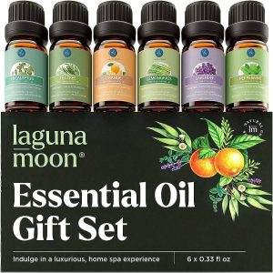 Lagunamoon Essential Oil Top 6 Gift Set (2 Pack), Aromatherapy Oils for Diffuser