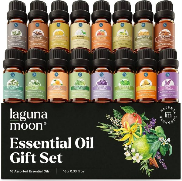 Lagunamoon Premium Essential Oils Set,Top 20 Pure Natural Aromatherapy Oils