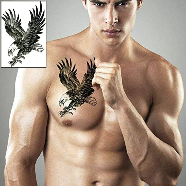 Large Temporary Tattoos for Men Body Stickers Fake Arm Chest Shoulder Leg Tattoo