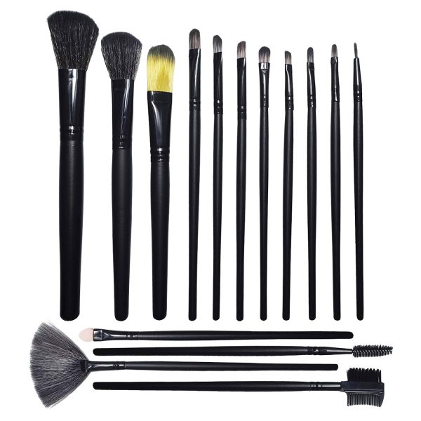 LASOCKETS Makeup Brush Set 15pcs, Premium Face Eyeliner Eye