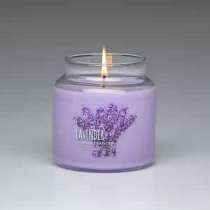 Lavender Scented Candle-Natural Wax and Fresh Lavender Essential Candles