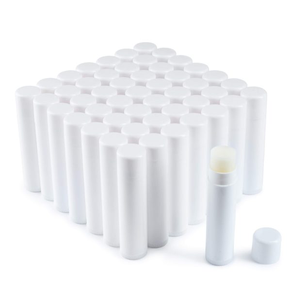 Lip Balm Bulk, Filled / 100 Unlabeled, Vanilla Flavor Chapstick